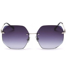 Rimless Rimless Trimming Sunglasses for Women Metal Legs Driving Sun Glasses - C100 Silver Gray - CD19844A0D5 $36.62