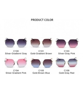 Rimless Rimless Trimming Sunglasses for Women Metal Legs Driving Sun Glasses - C100 Silver Gray - CD19844A0D5 $36.62