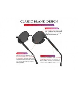 Round Round Steampunk Sunglasses for Men Women Gothic Glasses John Lennon Style Metal Frame 100% UV Blocking Lens - C01904ECC...