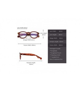 Round Vintage Round Polarized Sunglasses for Women Acetate Frame UV400 - Tortoise Frame / Blue Light Blocking Lens - CF18Q27A...