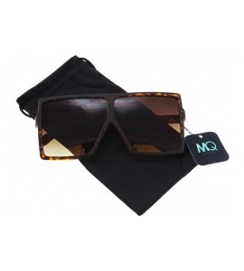 Square Large Square Frame Fashion Sunglasses with Microfiber Pouch - Tortoise / Brown - CB18GG8UIWL $22.85