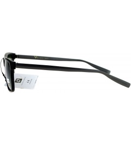 Rectangular Luxury Metal Arm Narrow Rectangular Mens Sunglasses - Black Green - CM12IVI5CY3 $23.92