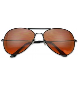 Aviator Classic 80's Retro Blue Blocking Casual Sunglasses Aviator Style - Black - CT185XLTNNZ $19.71