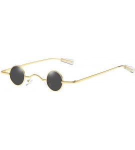 Round Unisex Fashion Sunglasses Glasses Vintage - Gold - C3196SH9G6Q $19.28