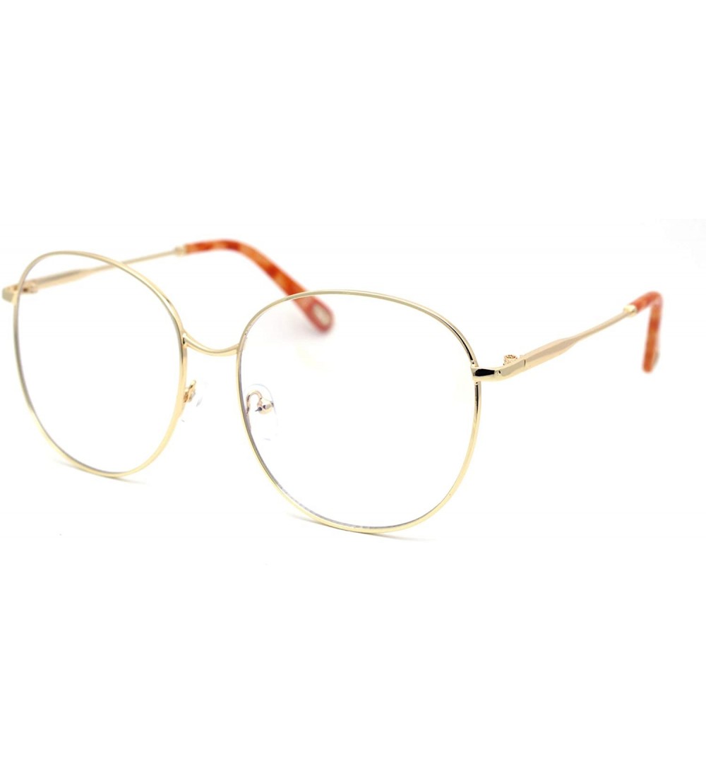Butterfly Womens Nerdy School Girl Computer Clear Lens Eyeglasses - Gold Orange - C81950OII0Y $23.04