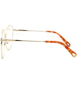 Butterfly Womens Nerdy School Girl Computer Clear Lens Eyeglasses - Gold Orange - C81950OII0Y $23.04