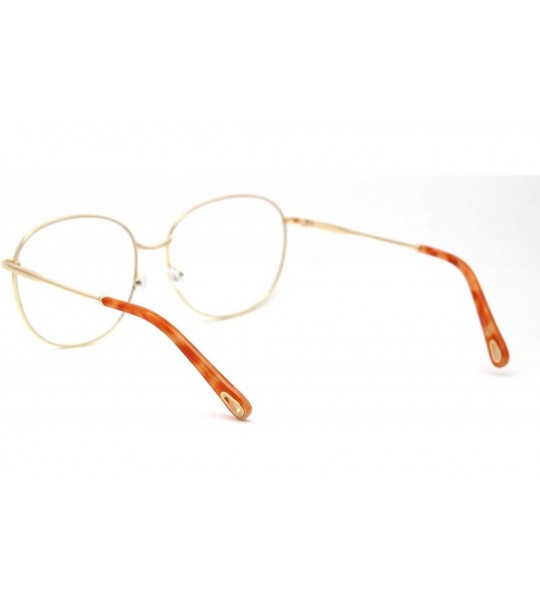 Butterfly Womens Nerdy School Girl Computer Clear Lens Eyeglasses - Gold Orange - C81950OII0Y $23.04