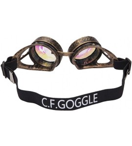 Goggle Rainbow Prism Steampunk Goggles Bling Kaleidoscope Glasses Cosplay Goggles - Copper - C618SZWLW3Q $20.47