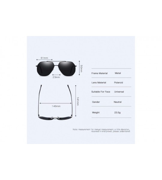 Aviator Polarized sunglasses Sunglasses Polarized sunglasses Classic polarized driving glasses - A - CJ18QR75YLO $63.20