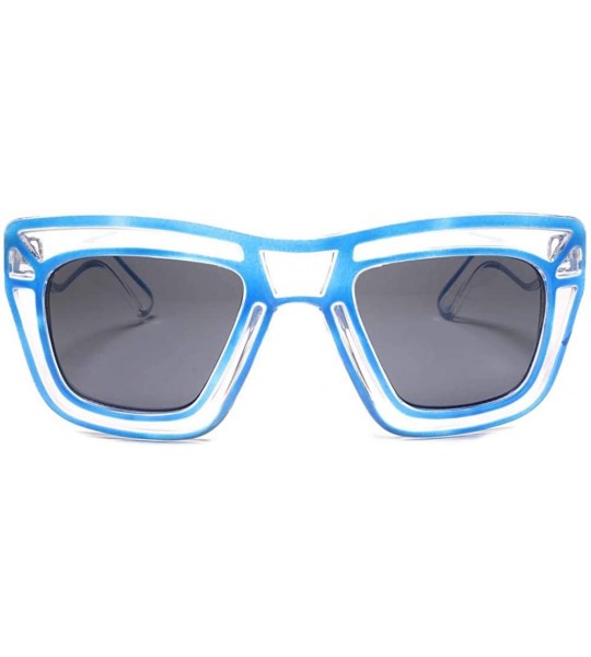 Square Futuristic Tron Inspired Cool Transparent Mens womens Party Sunglasses - C618TACQ2LC $23.20