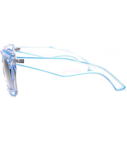 Square Futuristic Tron Inspired Cool Transparent Mens womens Party Sunglasses - C618TACQ2LC $23.20