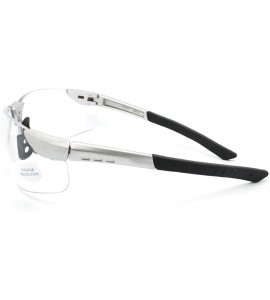 Rimless Rimless Sporty Shaped Complete Warp Around Protection Safty Glasses - Silver - C811CQ28GX5 $18.32