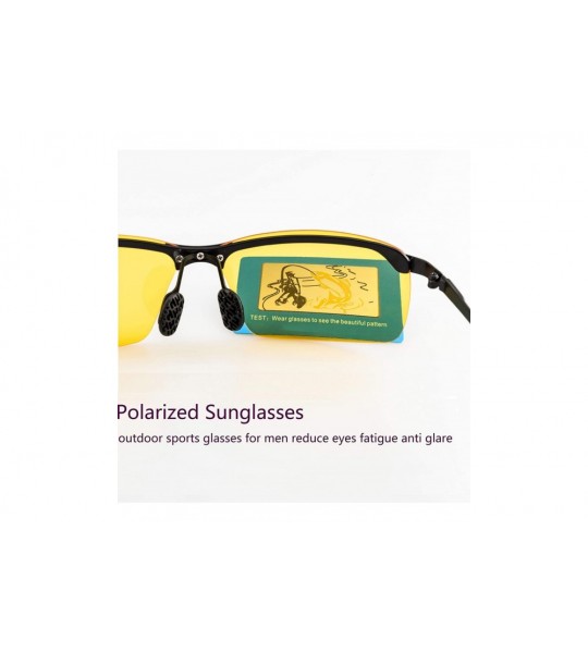 Rimless Polarized Sunglasses Protection Outdoor Classic - 1night Vision Glasses - CG18W0ERZ70 $18.51