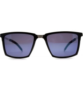 Square p583 Square Style Polarized- for Mens 100% UV PROTECTION - Black-darkbluemirror - C9192T0ZEU2 $44.60