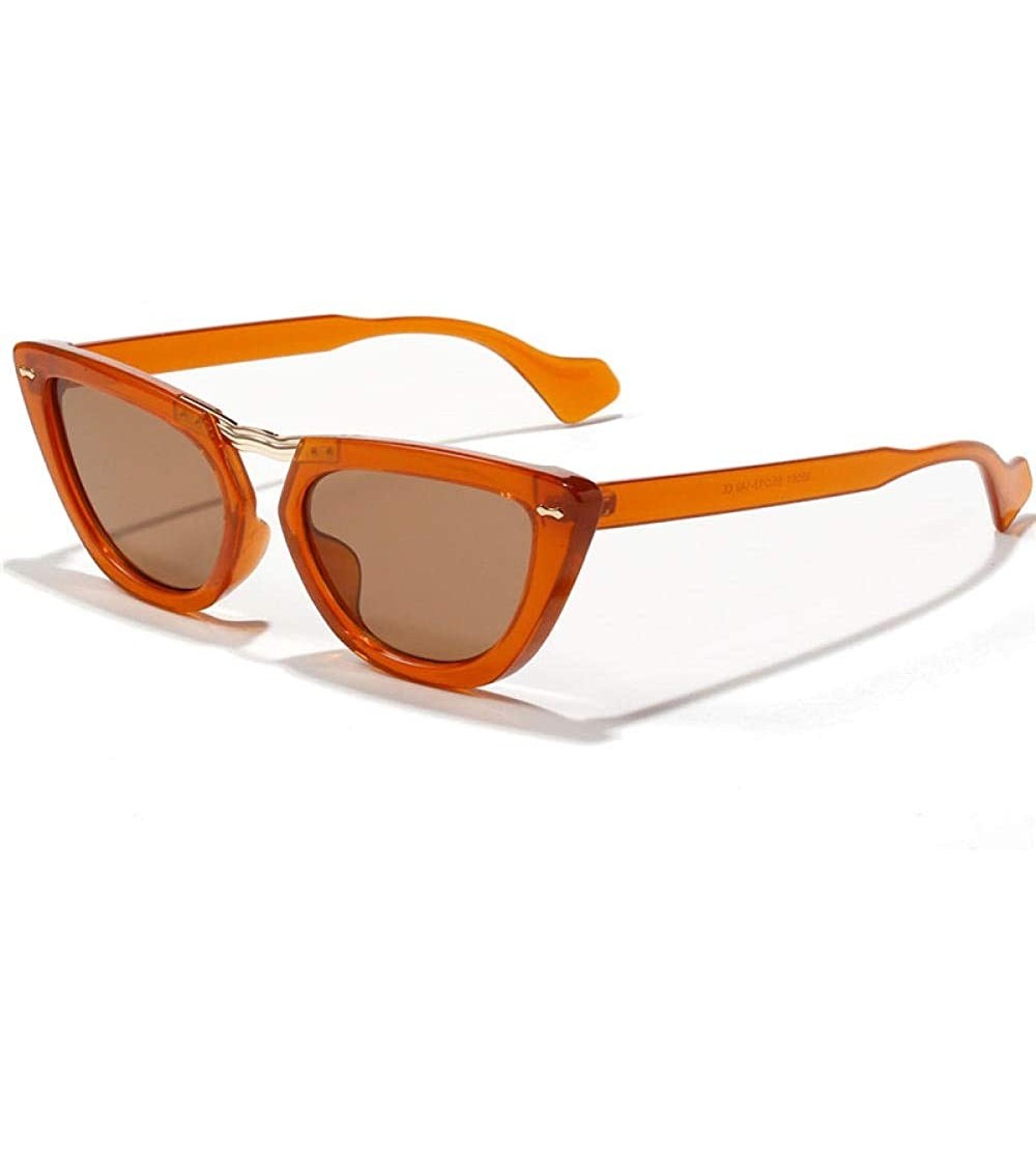 Cat Eye Fashion Sunglasses Designer leopard Eeyglasses - Brown - CH19083LKHY $40.06