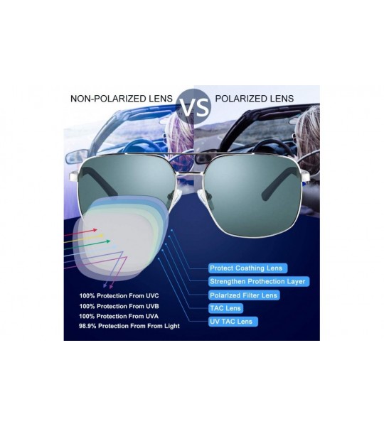 Round Classic Aviator Style Polarized Sunglasses 100% UV Protection Driving Outdoors - CA18TS5KQ27 $23.48