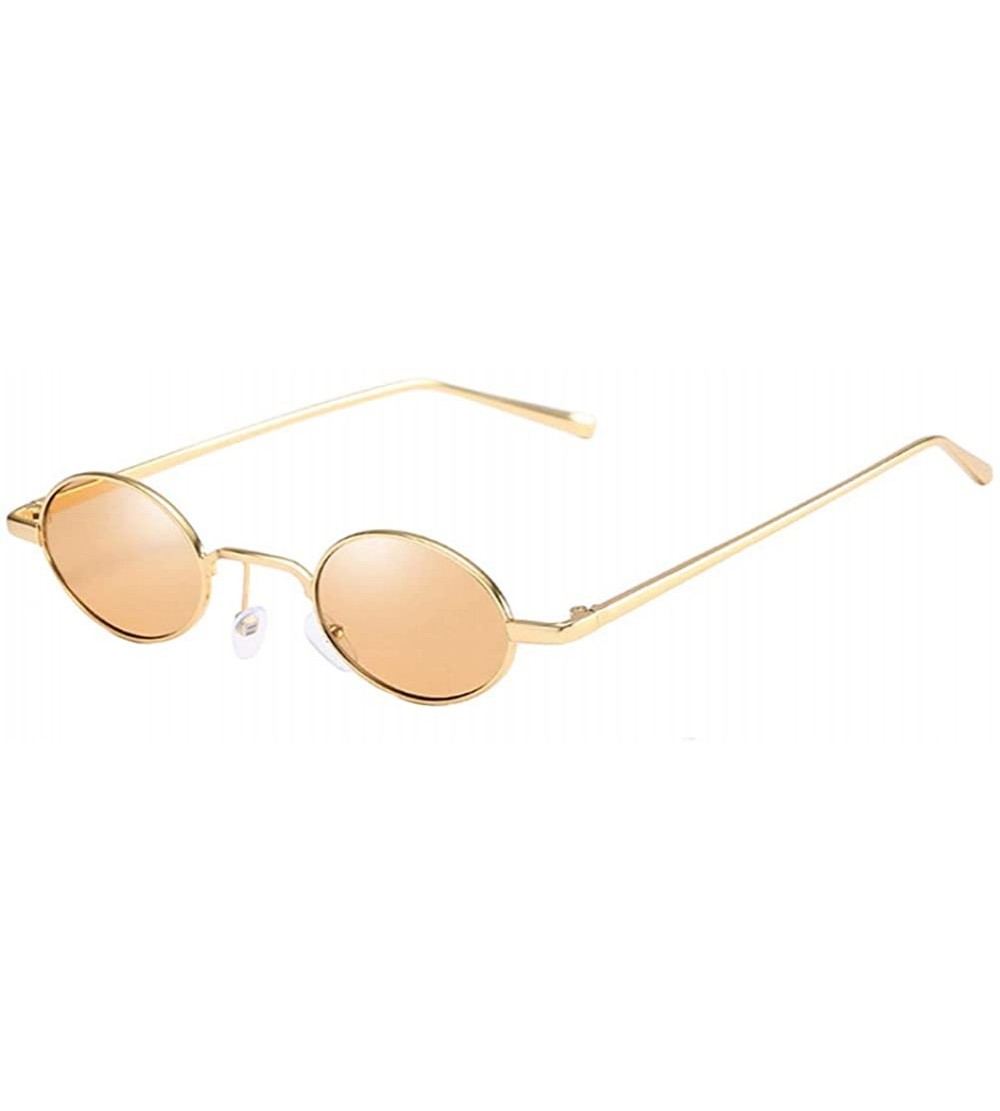 Oval Goggles for Women Men Retro Sun Glasses UV Protection - Style5 - C918RSQMLXE $13.82