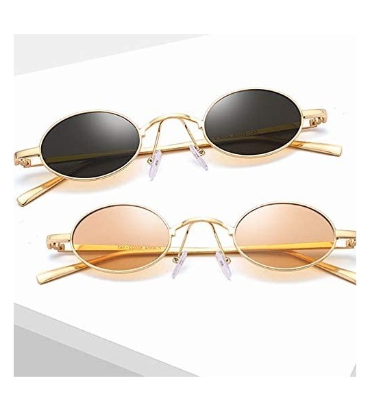 Oval Goggles for Women Men Retro Sun Glasses UV Protection - Style5 - C918RSQMLXE $13.82