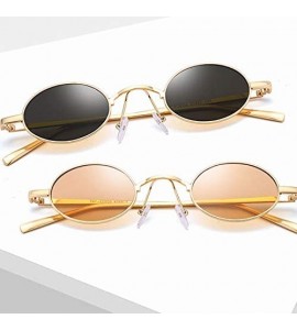 Oval Goggles for Women Men Retro Sun Glasses UV Protection - Style5 - C918RSQMLXE $13.82