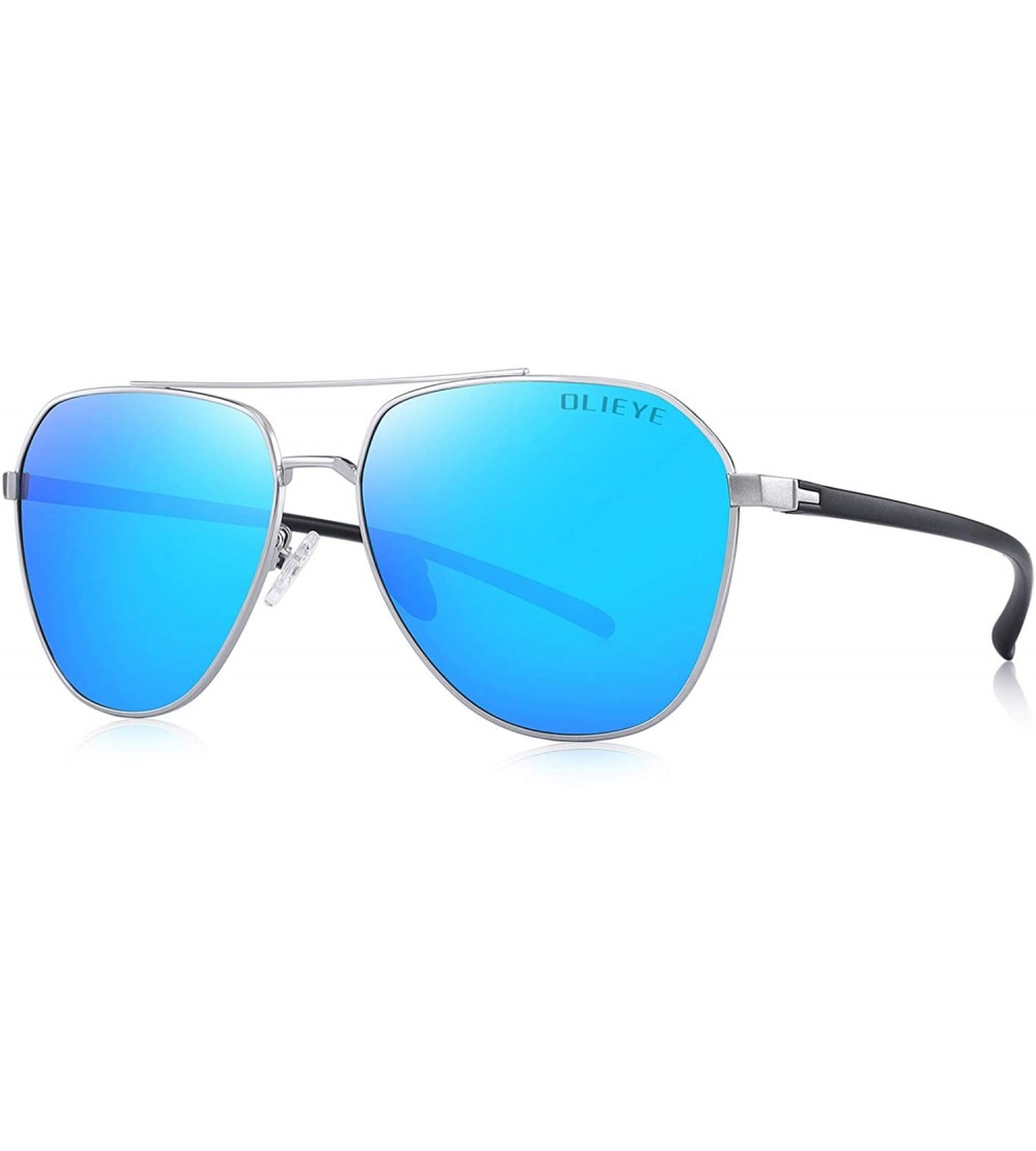 Sport Unisex Polarized Sunglasses Men - Blue Mirror - CZ193RWRUSO $33.51