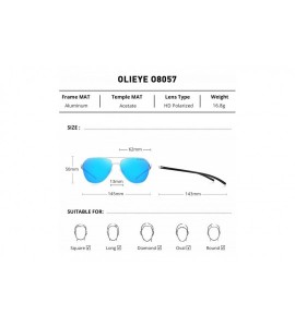 Sport Unisex Polarized Sunglasses Men - Blue Mirror - CZ193RWRUSO $33.51