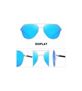 Sport Unisex Polarized Sunglasses Men - Blue Mirror - CZ193RWRUSO $33.51