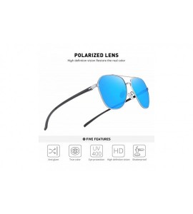 Sport Unisex Polarized Sunglasses Men - Blue Mirror - CZ193RWRUSO $33.51