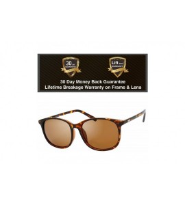 Round Polarized Horn Rimmed Sunglasses for Women Vintage Retro Round Lens - Gift Box Package - 2-tortoise - C118XNQQG9Z $22.90