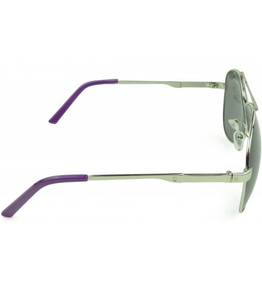 Square Trendy Classic Aviator Sunglasses Men/Women Sunglasses 100% UV Protection - Purple - CF129IJX5Q1 $18.79