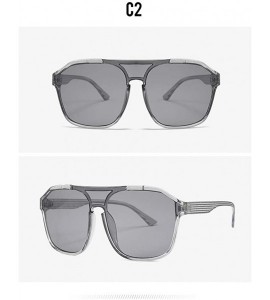 Cat Eye 2019 Fashion Cat Eye Sunglasses Wome Vintage Gradient Ladies Oversized Sun Glasses for Female UV400 DF20046 - C3 - CI...