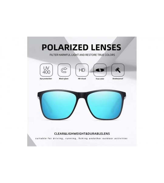 Square Square Polarized Sunglasses for Men Aluminum Magnesium Temple Anti-Glare Lens Driving Sun Glasses UV400 - CW199HAU965 ...