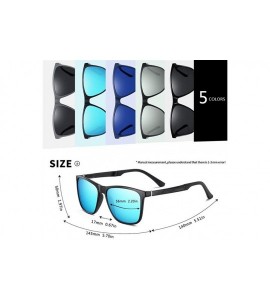 Square Square Polarized Sunglasses for Men Aluminum Magnesium Temple Anti-Glare Lens Driving Sun Glasses UV400 - CW199HAU965 ...