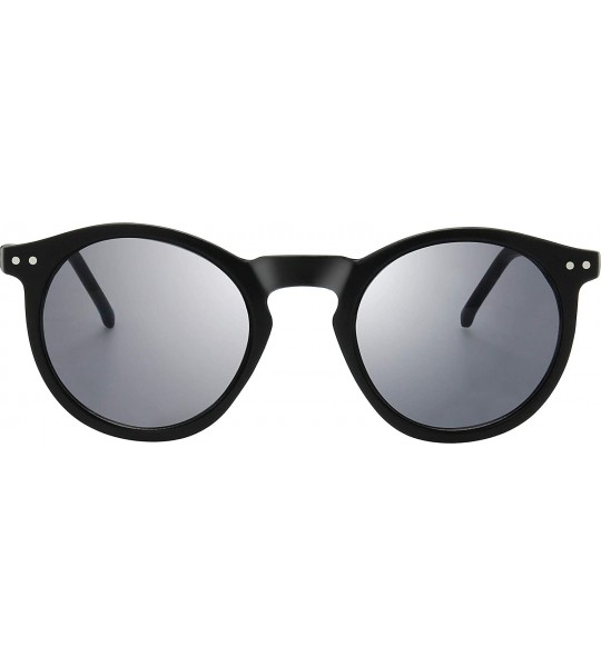 Round Polarized Sunglasses for Women Vintage Retro Round Lens - Pillow Box Package - 1-black - C718T96TOQ9 $23.95