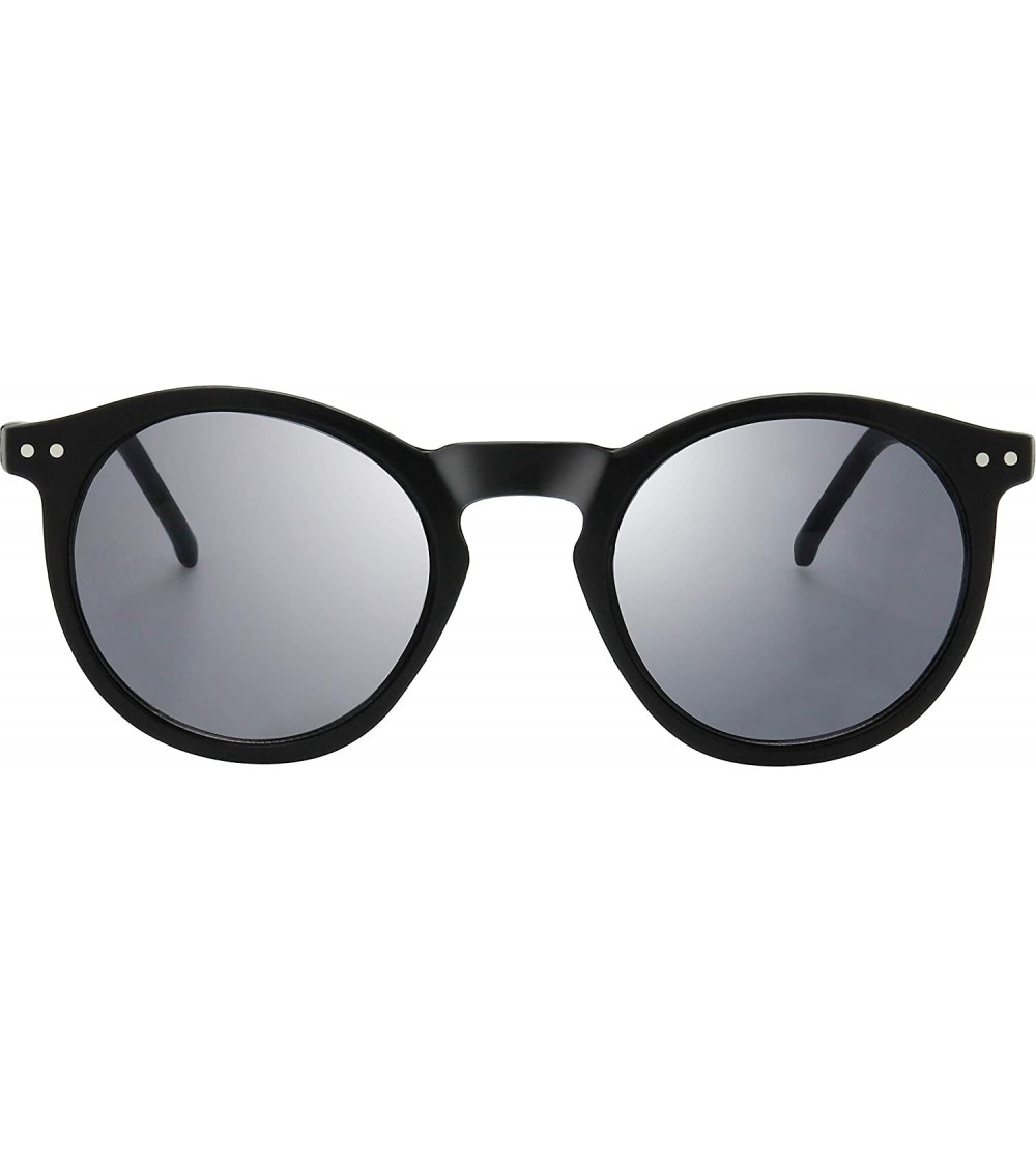 Round Polarized Sunglasses for Women Vintage Retro Round Lens - Pillow Box Package - 1-black - C718T96TOQ9 $23.95