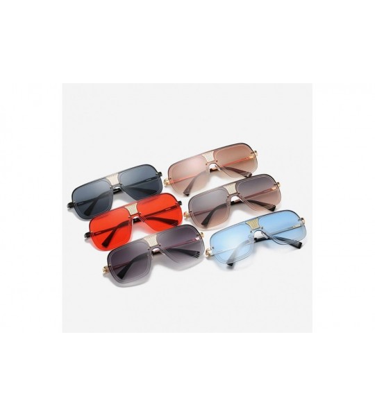 Rimless Rimless Oversized sunglasses for men women Retro Metal Frame UV400 Protection - 4 - CS199QH0LKK $30.13