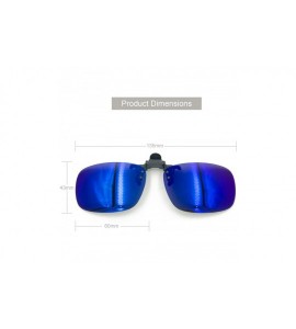 Aviator Unisex Polarized Clip-on Flip up Sunglasses Plastic Lenses Glasses Sports Driving Fishing Cycling Outdoor - Blue - CZ...