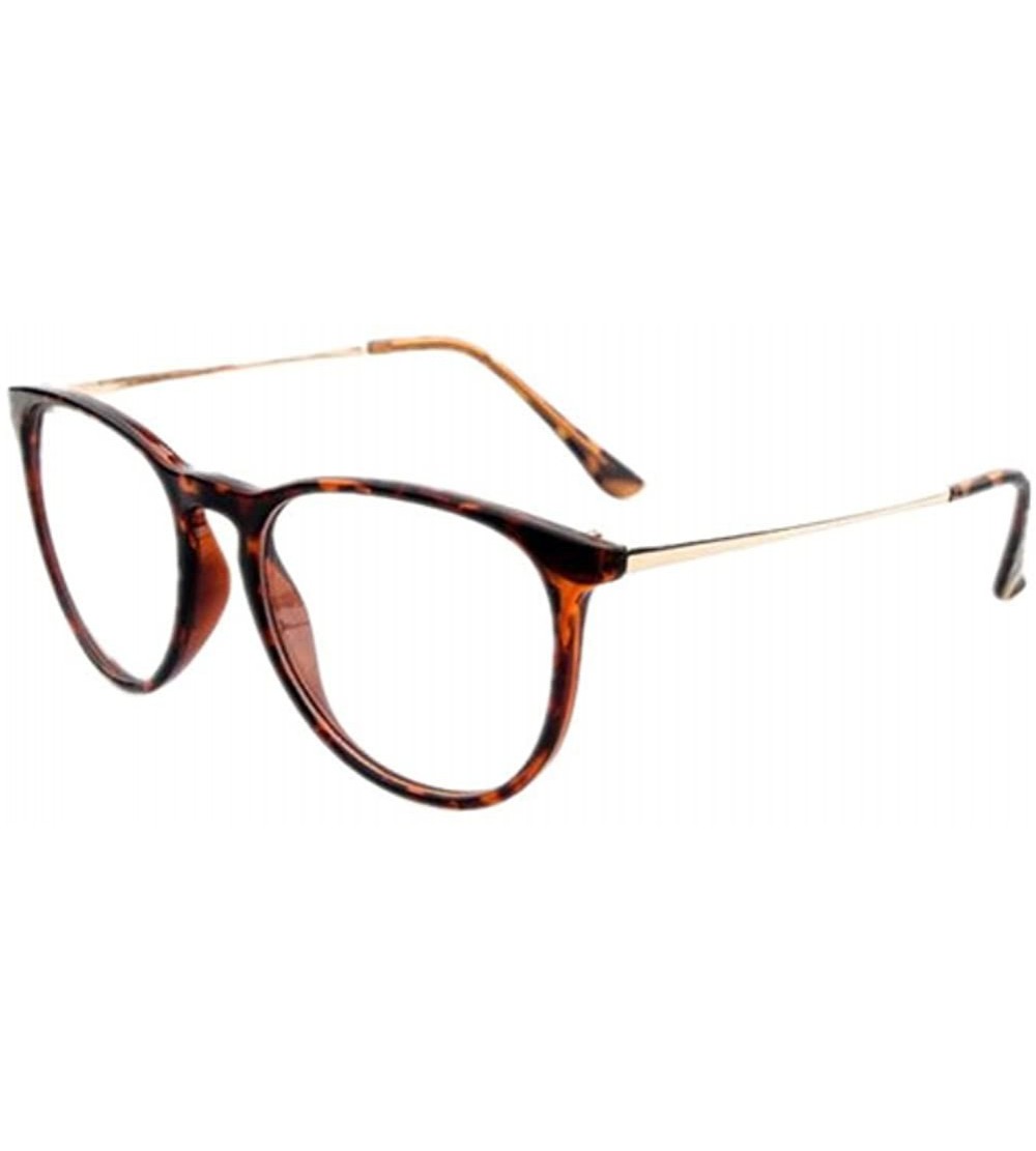 Rimless Women Retro Vintage Reading Eyeglasses Men Myopia Eye Glasses Optical Frame - Leopard - CE182OEDKT8 $17.99