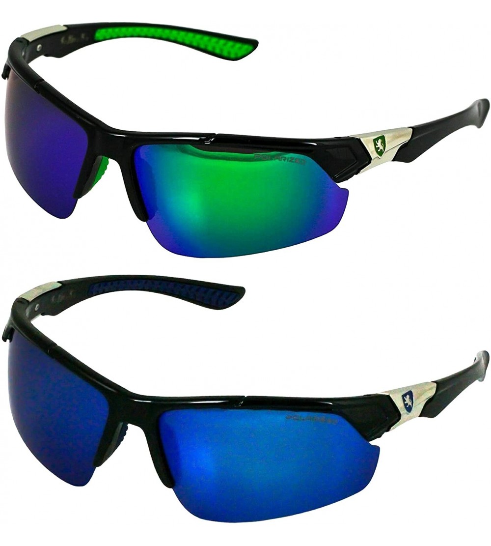 Sport Men Polarized Premium Sport Sunglasses Baseball Cycling Fishing Wrap Around Driving Glasses - C818UENXEZ7 $35.61