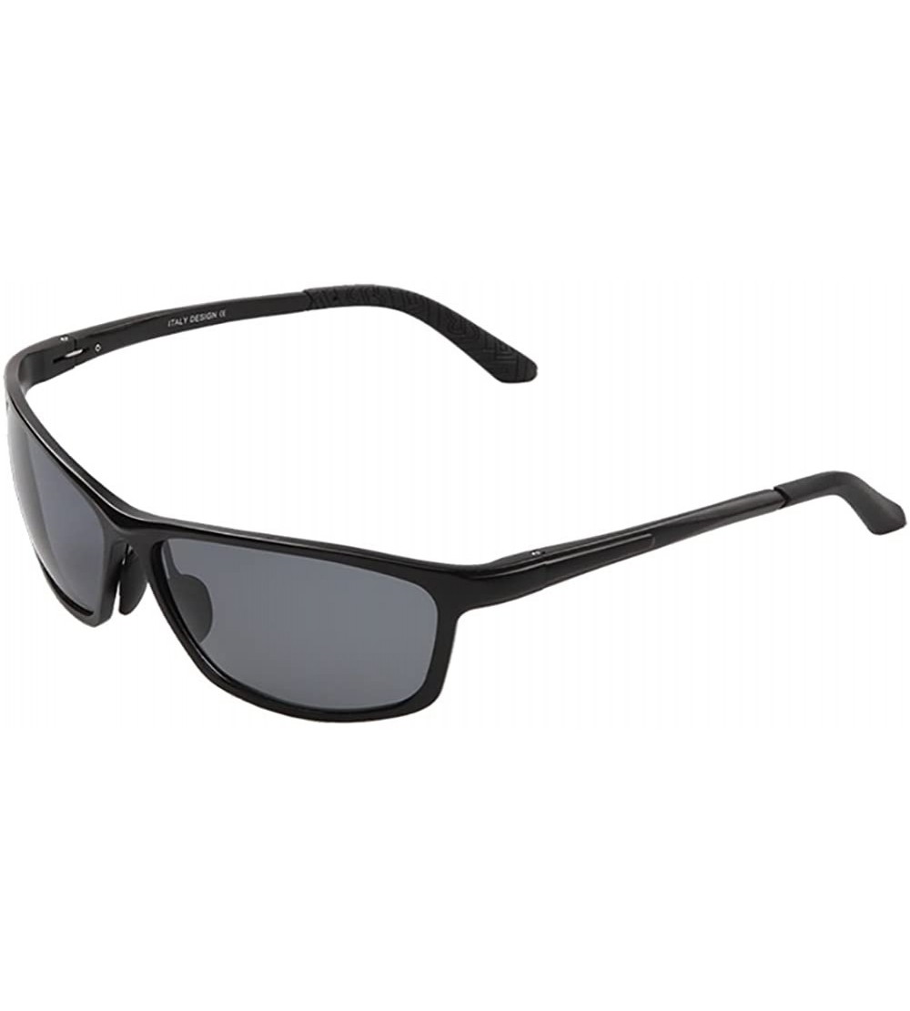 Rectangular Fashion Driving Clubmaster Polarized Sunglasses for Men Red Unbreakable-metal Frame - CF12DOAXE9R $41.65
