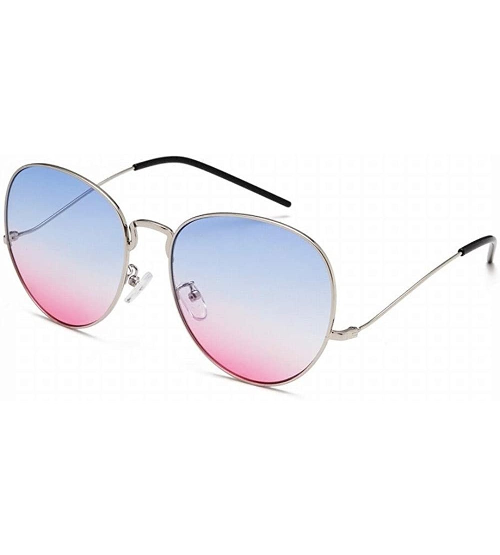 Goggle Vintage Pink Round Frame Sunglasses Female Sunglasses - Style 4 - C118U90UH50 $36.02