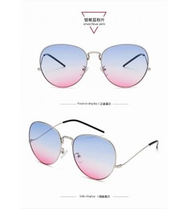 Goggle Vintage Pink Round Frame Sunglasses Female Sunglasses - Style 4 - C118U90UH50 $36.02