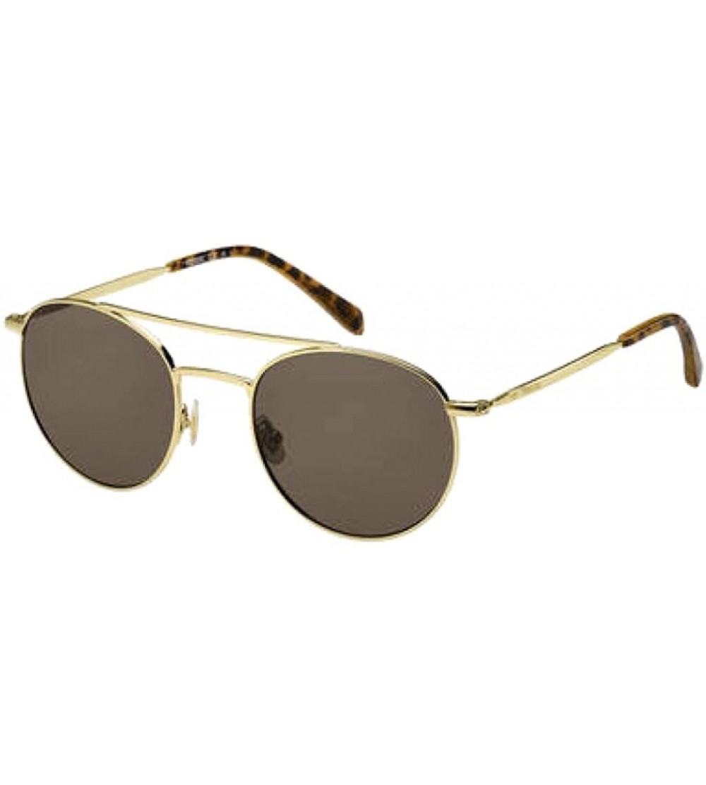 Round Laverton Round Sunglasses FOS3069 - Gold Havana - C618OZHQQK9 $94.19