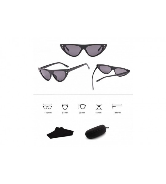 Goggle Cat Eye Clout Goggles Sunglasses Vintage Mod Style Retro Casual Fashion Sunglasses (Color Black) - Black - CU197WAX23U...