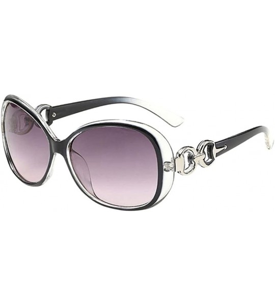 Oversized Womens Sunglasses - Fashion Womens/Mens UV400 Protection Sun Glasses Plastic Frame - E - C718DTQNCNA $15.84