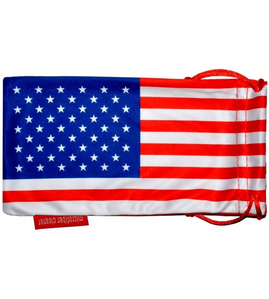 Rectangular Set of 3 Pairs Classic American Patriot Flag Sunglasses USA Colored Mirror Smoke Lens - CV12OCPUVZP $28.35