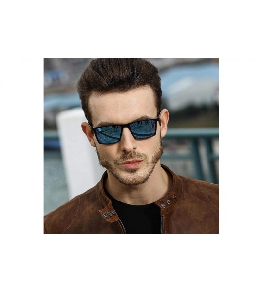 Rectangular Polarized Sports Driving Sunglasses For Men-Square Anti-glare Shade Glasses - G - C1190EDTKN7 $59.22