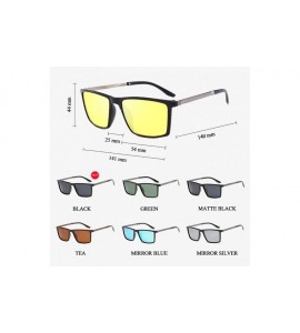 Rectangular Polarized Sports Driving Sunglasses For Men-Square Anti-glare Shade Glasses - G - C1190EDTKN7 $59.22