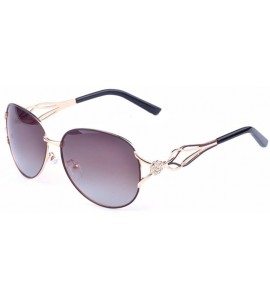 Butterfly Women Fashion UV400 Polarized Sunglasses Luxury Sun Glasses Eyewear - Brown - CB17AYTA9KI $20.68