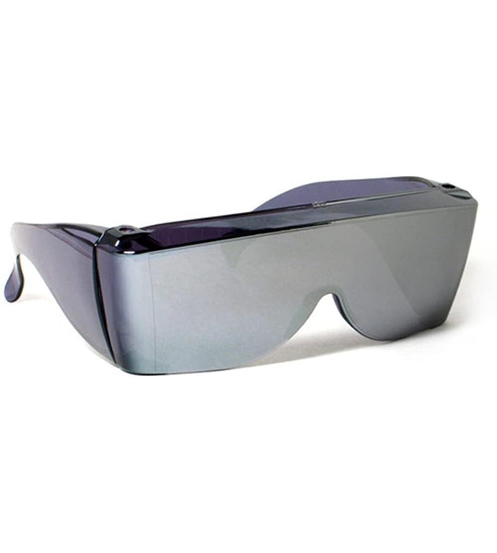 Oversized Cover Ups Silver Mirror Fit Over Sunglasses Wear Over Prescription Glasses - CY11LFUX36T $27.62