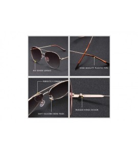 Goggle New Pilot Sunglasses Women Men Driving Alloy Frame UV400 Mirror Sun Glasses Lady's Fashion - Brown - C7199C654WR $58.20